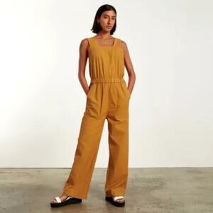 Everlane The Fatigue Apron Jumpsuit in Gold Size 8 NWT